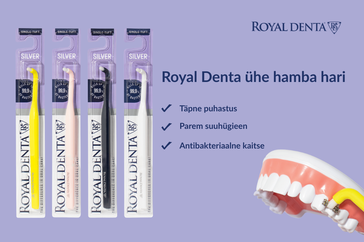 Ühe hamba hambahari Royal Denta Single-Tuft Silver