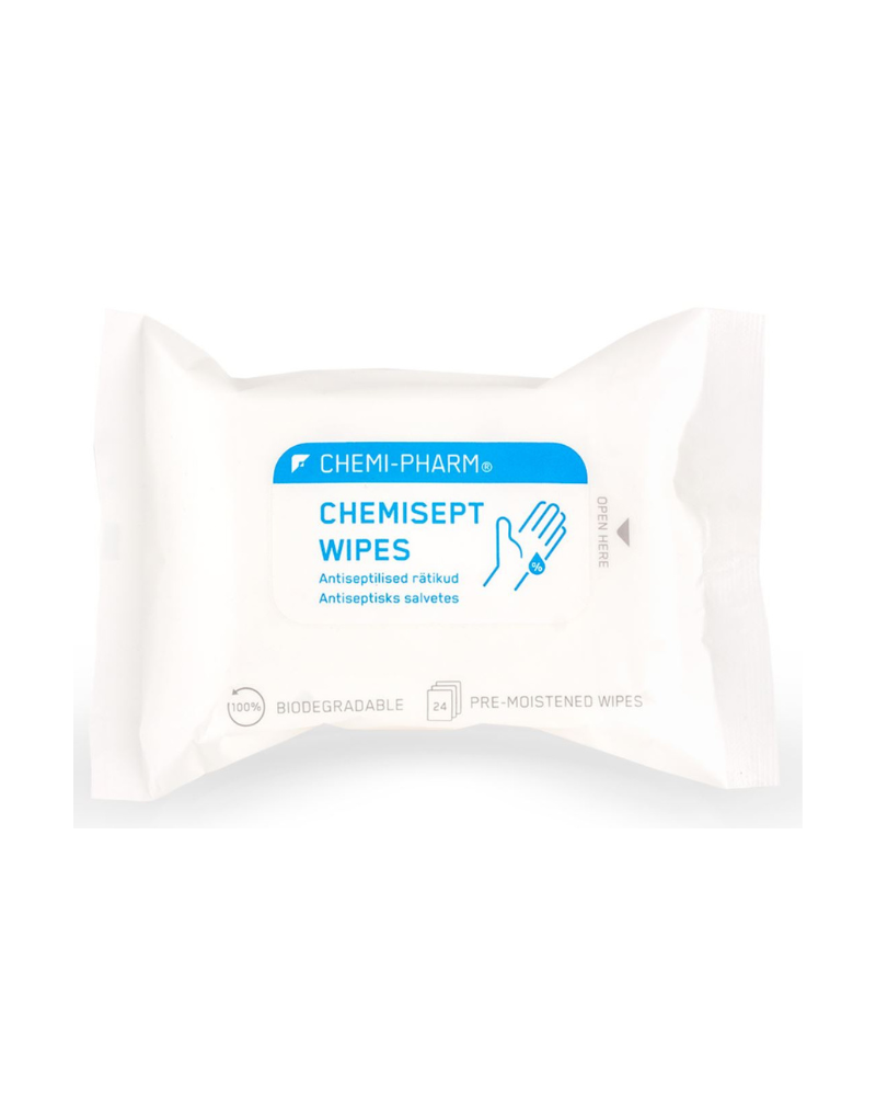 Chemi-Pharm Chemisept Wipes - antiseptilised kätepuhastusrätikud N24
