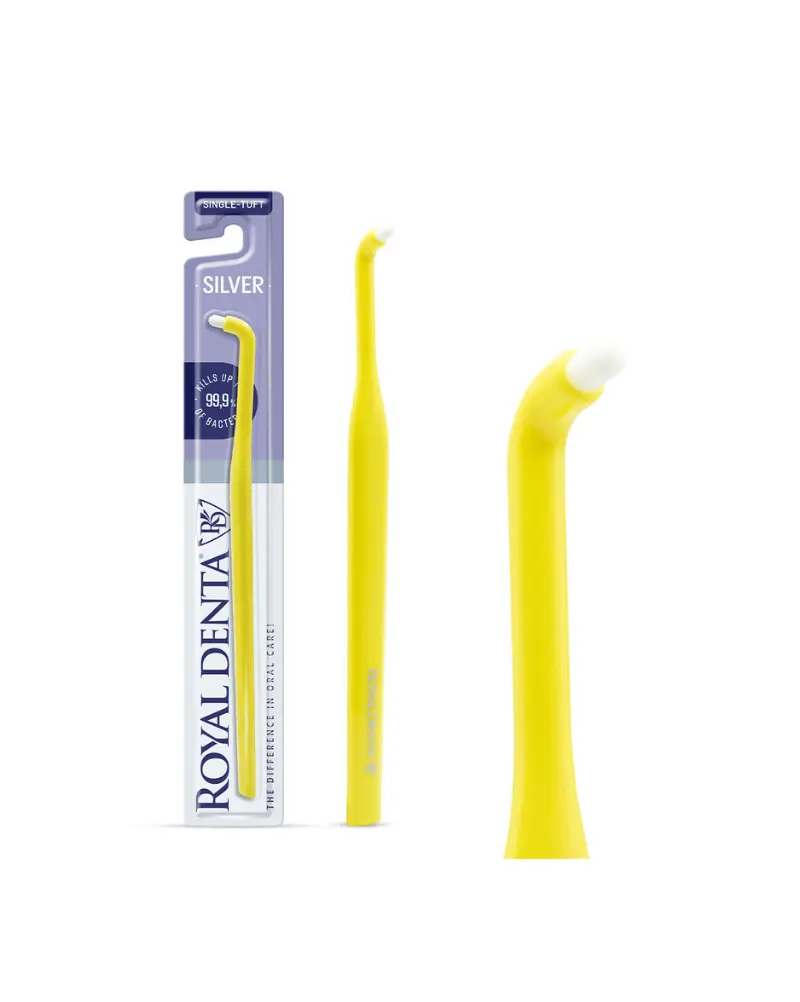 Hambahari Royal Denta Soft Silver Single-Tuft, kollane